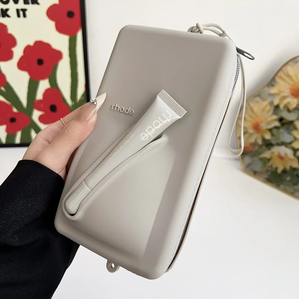 Rhode Crossbody Lanyard Cosmetic Bag Case Lipstick Phone Portable Organizer Wrist Strap For iPhone 16 15 14 13 12 Pro Max Cover