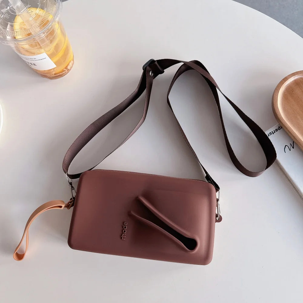 Rhode Crossbody Lanyard Cosmetic Bag Case Lipstick Phone Portable Organizer Wrist Strap For iPhone 16 15 14 13 12 Pro Max Cover