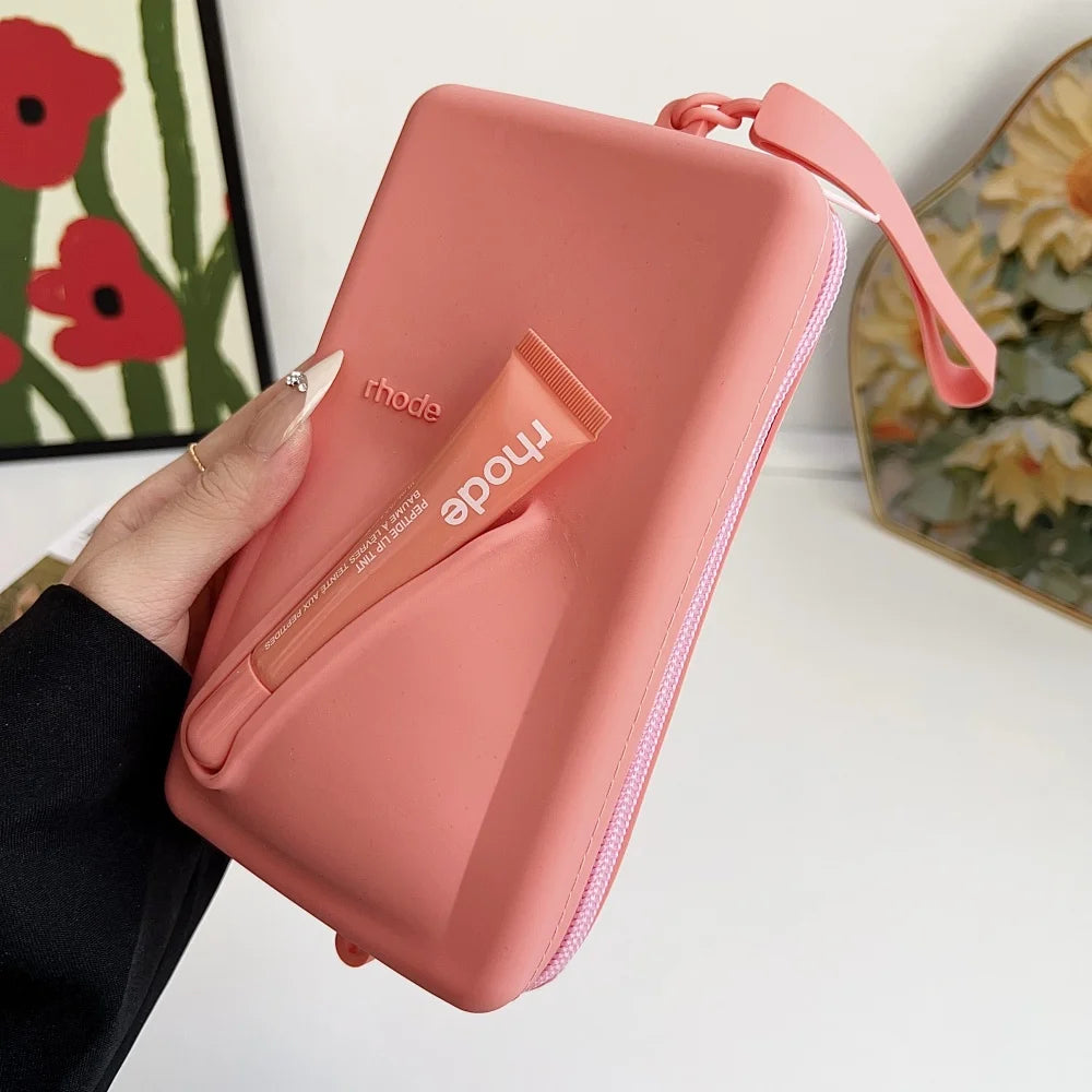 Rhode Crossbody Lanyard Cosmetic Bag Case Lipstick Phone Portable Organizer Wrist Strap For iPhone 16 15 14 13 12 Pro Max Cover