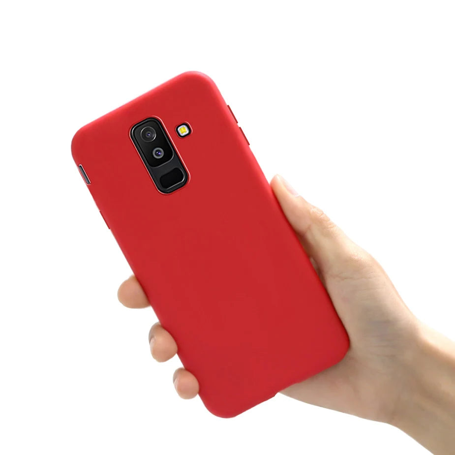 Full Cover For Samsung Galaxy A6 2018 Case A600 SM-A600F Candy Soft TPU Phone Bag For Samsung A6 Plus 2018 Cover A605 A605F Case