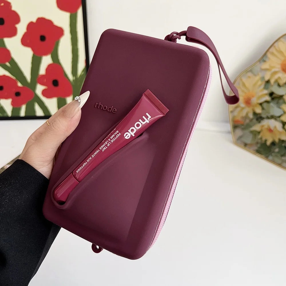 Rhode Crossbody Lanyard Cosmetic Bag Case Lipstick Phone Portable Organizer Wrist Strap For iPhone 16 15 14 13 12 Pro Max Cover