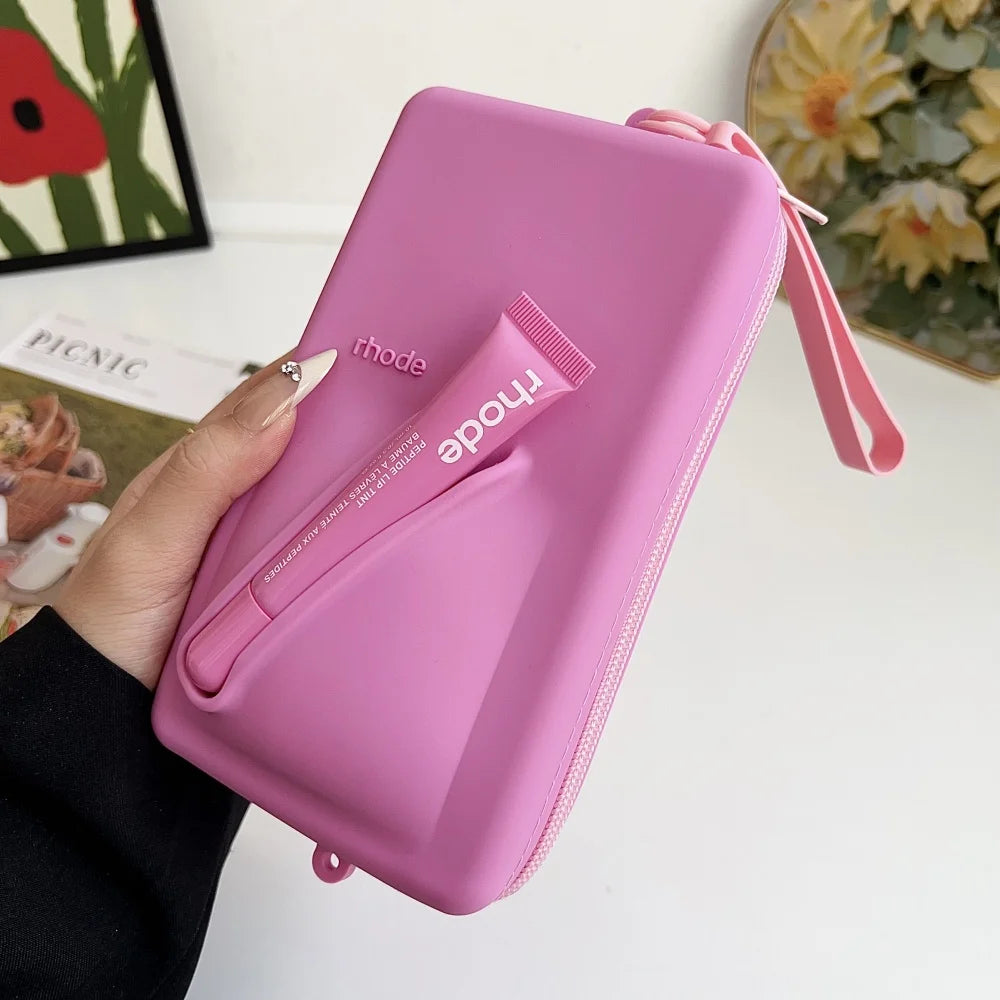 Rhode Crossbody Lanyard Cosmetic Bag Case Lipstick Phone Portable Organizer Wrist Strap For iPhone 16 15 14 13 12 Pro Max Cover
