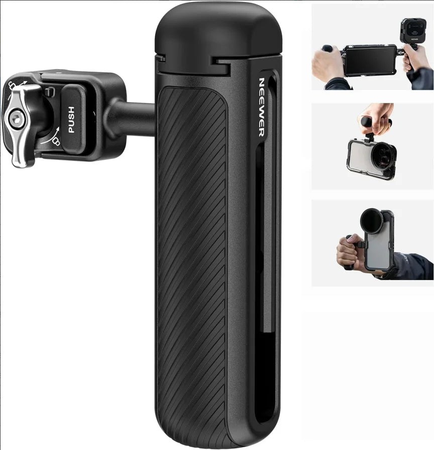 NEEWER Quick Release Side Handle Grip for 2 Gen Phone Cages PA045B PA045S PA005E for iPhone 15 Pro Max/15 Pro Samsung S24 Ultra