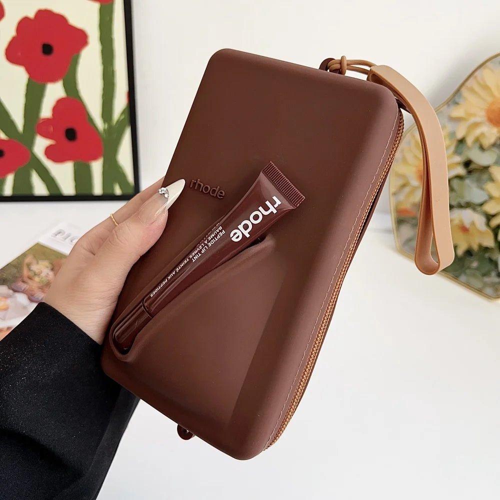 Rhode Crossbody Lanyard Cosmetic Bag Case Lipstick Phone Portable Organizer Wrist Strap For iPhone 16 15 14 13 12 Pro Max Cover