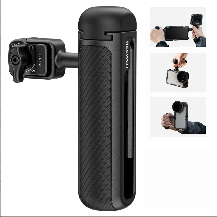 NEEWER Quick Release Side Handle Grip for 2 Gen Phone Cages PA045B PA045S PA005E for iPhone 15 Pro Max/15 Pro Samsung S24 Ultra