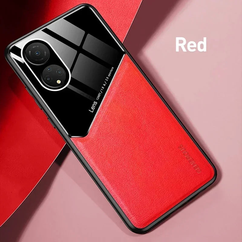 For PocoX5 Case Silicone PU Leather Car Magnetic Hard PC Cover for Xiaomi Poco X5 X4 X6 Pro 5G Mi Pocophone X3 PocoX6 Case