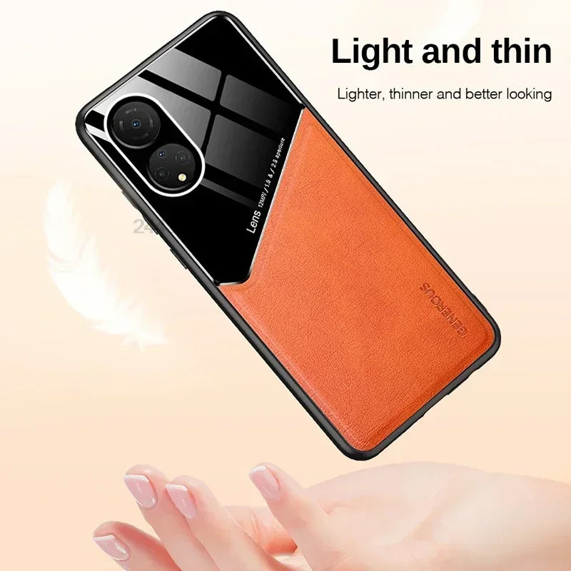 For PocoX5 Case Silicone PU Leather Car Magnetic Hard PC Cover for Xiaomi Poco X5 X4 X6 Pro 5G Mi Pocophone X3 PocoX6 Case