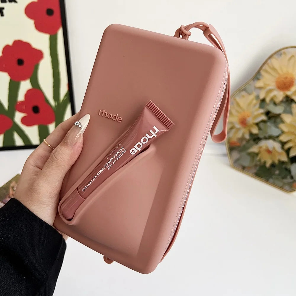 Rhode Crossbody Lanyard Cosmetic Bag Case Lipstick Phone Portable Organizer Wrist Strap For iPhone 16 15 14 13 12 Pro Max Cover