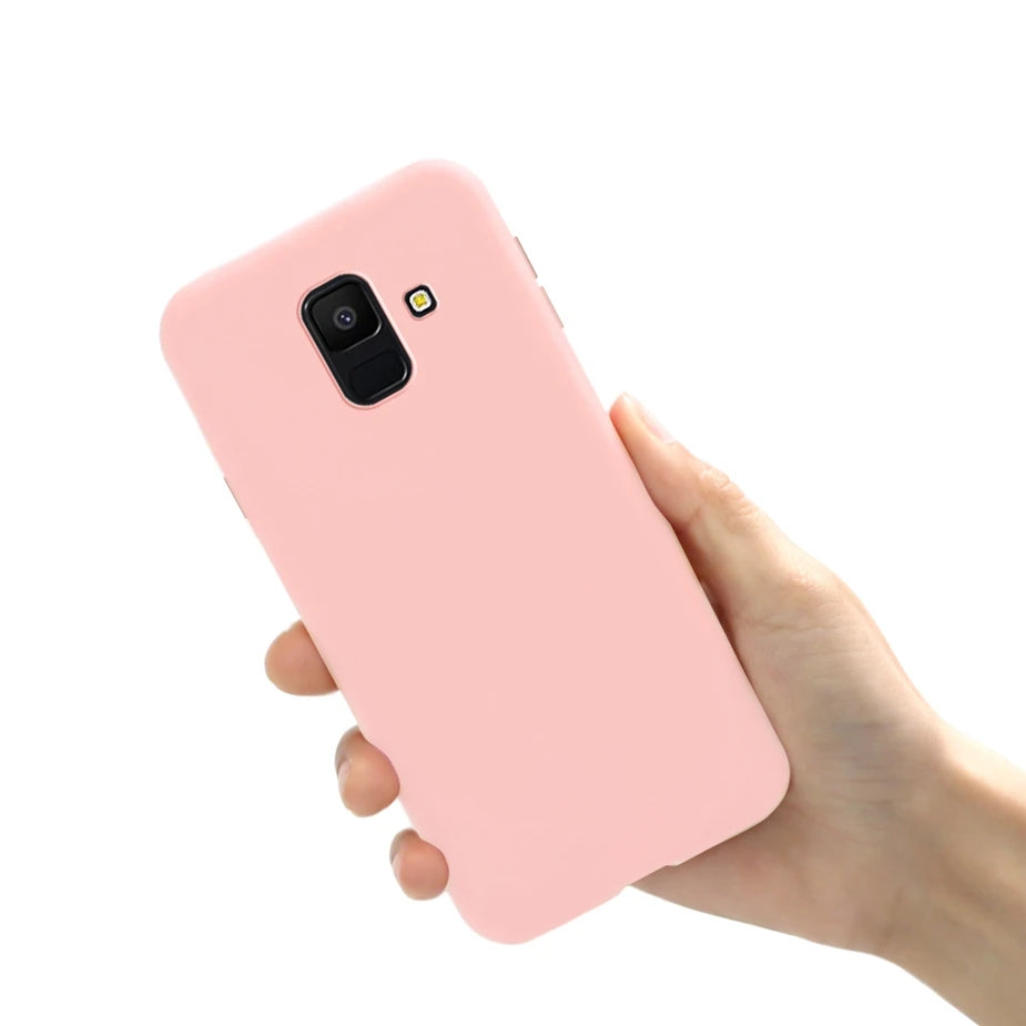 Full Cover For Samsung Galaxy A6 2018 Case A600 SM-A600F Candy Soft TPU Phone Bag For Samsung A6 Plus 2018 Cover A605 A605F Case
