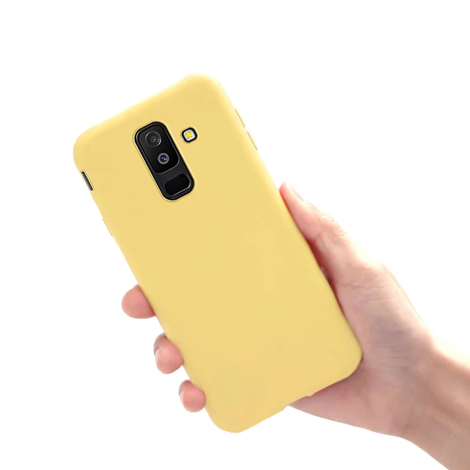 Full Cover For Samsung Galaxy A6 2018 Case A600 SM-A600F Candy Soft TPU Phone Bag For Samsung A6 Plus 2018 Cover A605 A605F Case