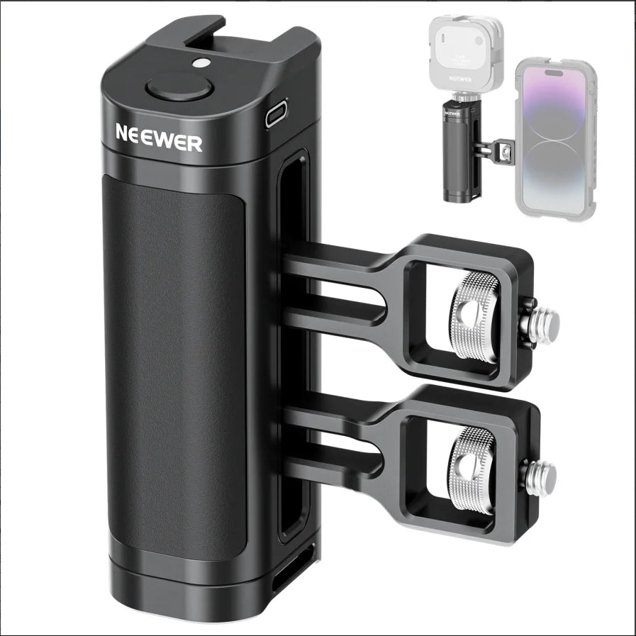 NEEWER Quick Release Side Handle Grip for 2 Gen Phone Cages PA045B PA045S PA005E for iPhone 15 Pro Max/15 Pro Samsung S24 Ultra