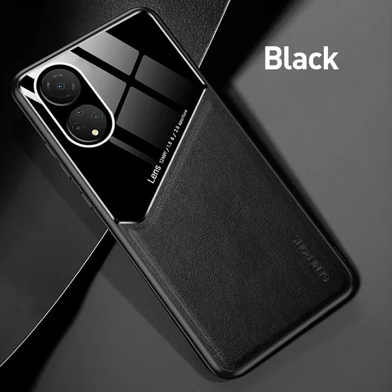 For PocoX5 Case Silicone PU Leather Car Magnetic Hard PC Cover for Xiaomi Poco X5 X4 X6 Pro 5G Mi Pocophone X3 PocoX6 Case