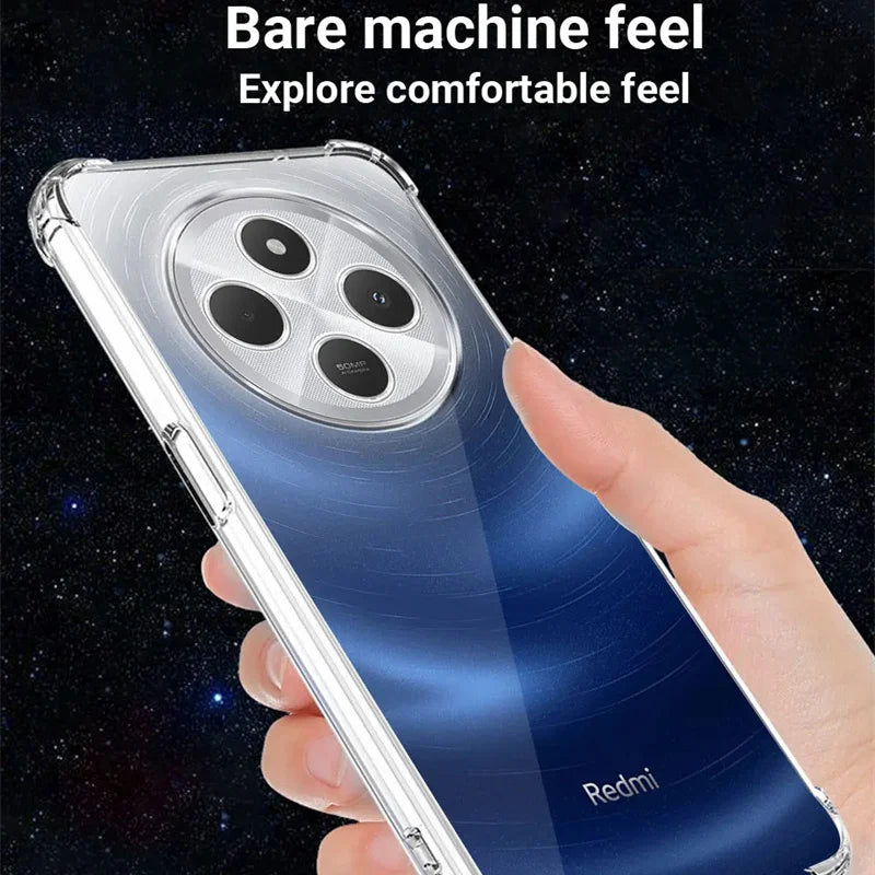 Shockproof Phone Case For Xiaomi Redmi 14C 12C 12 9C 9 9A Soft Clear Silicone Cases Redmi 13C 10C 10A 10 4G 5G A3 Turbo 3 Cover