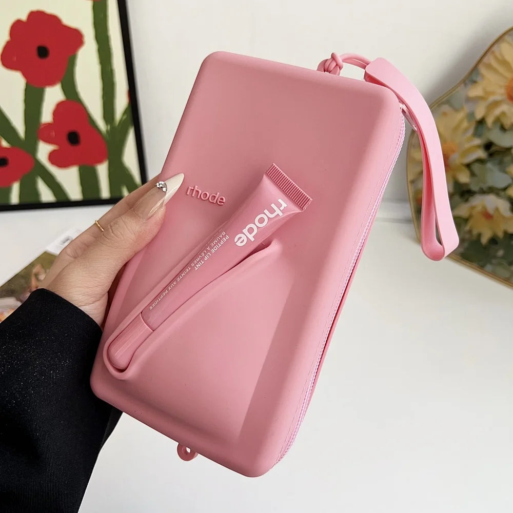 Rhode Crossbody Lanyard Cosmetic Bag Case Lipstick Phone Portable Organizer Wrist Strap For iPhone 16 15 14 13 12 Pro Max Cover