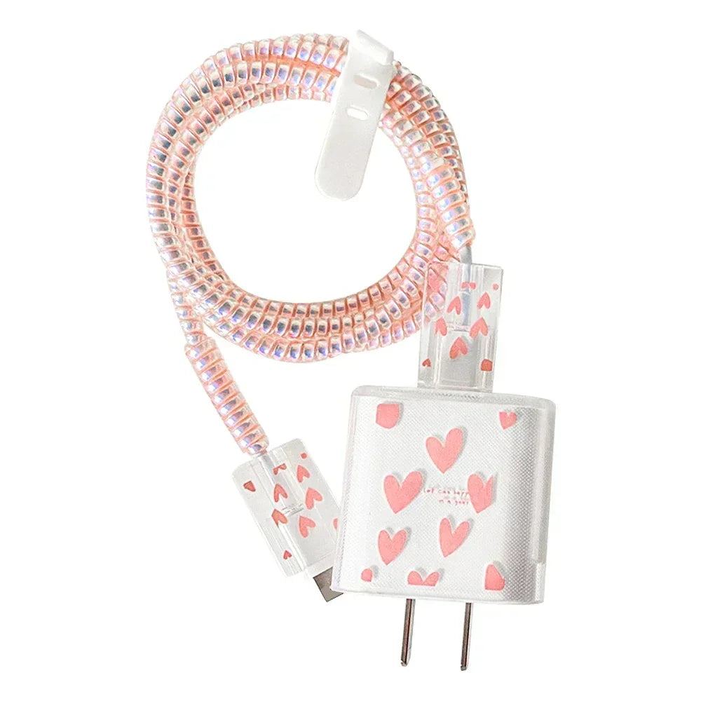 Fashion Charger Protector Case For Apple 18W/20W Charger Cover with Cable Winder Organizer For iPhone 12 13 14 15 Pro Max