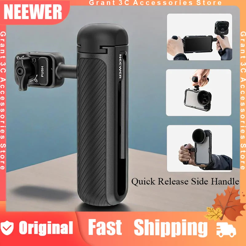 NEEWER Quick Release Side Handle Grip for 2 Gen Phone Cages PA045B PA045S PA005E for iPhone 15 Pro Max/15 Pro Samsung S24 Ultra