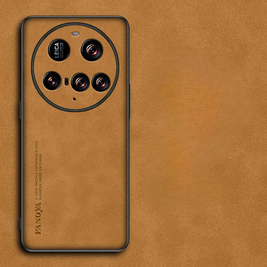 Case for Xiaomi 15 Ultra Luxury Sheepskin Leather Phone Case for Xiaomi 15ultra Mi 14T 15Pro POCO M7 X7 Pro Matte Silicone Shell