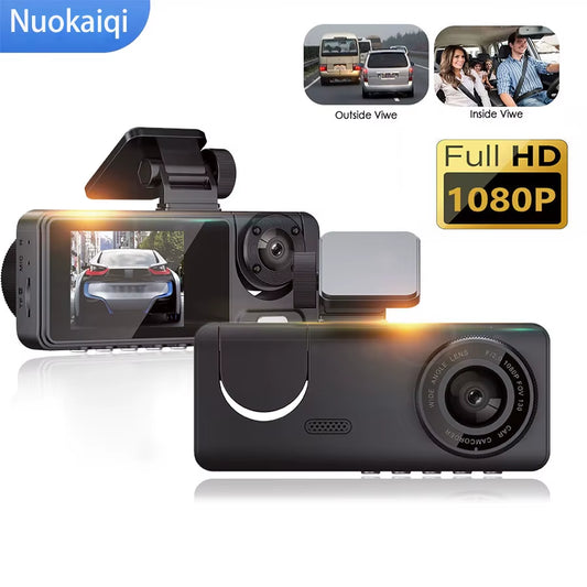 New Car 2-Recorder High-Definition Night Vision 1080P Car Driving Recorder Suction Cup 2-Lens Car Front and inside Video