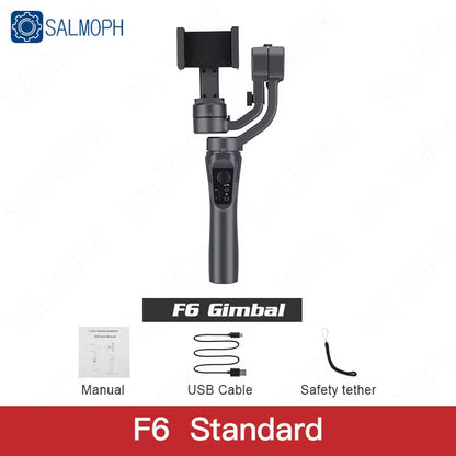 S5B / F6 3 Axis Gimbal Handheld Stabilizer Cellphone Action Camera Holder anti Shake Video Record Smartphone Gimbal for Phone