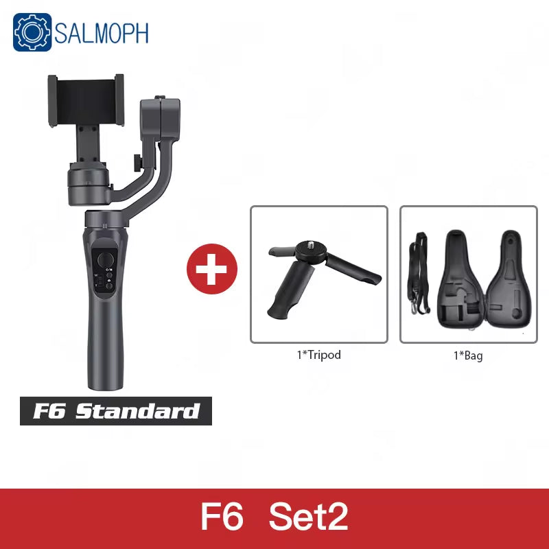 S5B / F6 3 Axis Gimbal Handheld Stabilizer Cellphone Action Camera Holder anti Shake Video Record Smartphone Gimbal for Phone