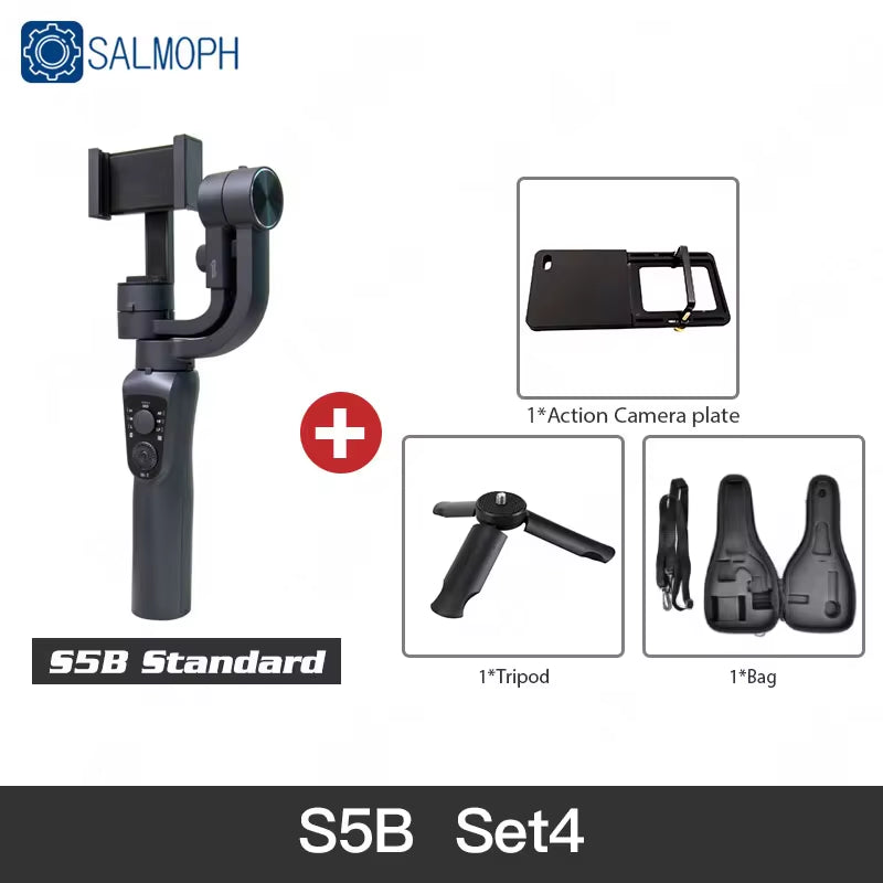 S5B / F6 3 Axis Gimbal Handheld Stabilizer Cellphone Action Camera Holder anti Shake Video Record Smartphone Gimbal for Phone