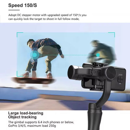 S5B / F6 3 Axis Gimbal Handheld Stabilizer Cellphone Action Camera Holder anti Shake Video Record Smartphone Gimbal for Phone