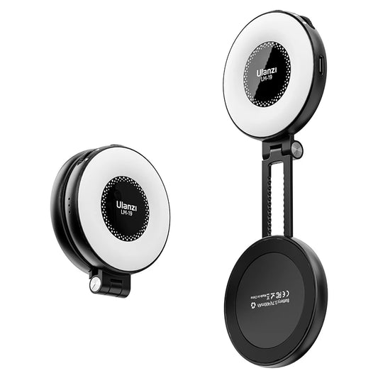 Ulanzi LM19 MagSafe Light Portable Selfie Light for iPhone 16 15 14 13 12 Pro Max Fill Light Phone Stand for Selfie Video Vlog