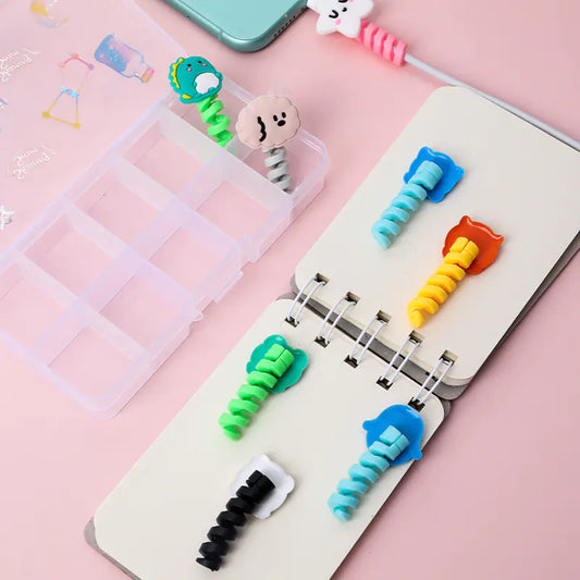 Cartoon Spiral USB-Kabelschutz und Organizer-Spule