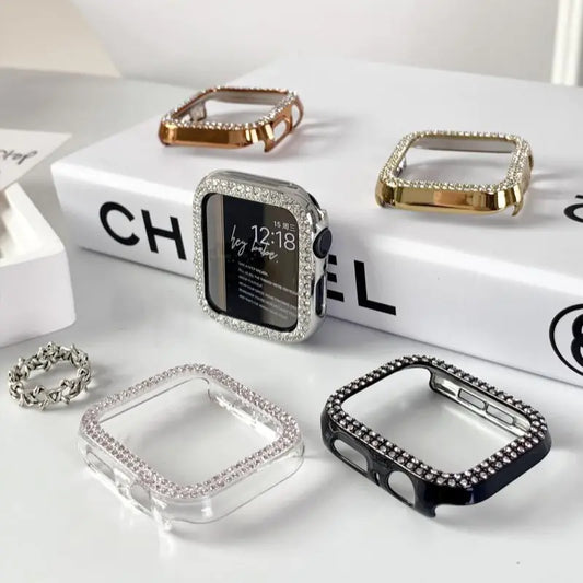 Apple Watch Hülle mit doppelter Diamantenreihe (iWatch SE)