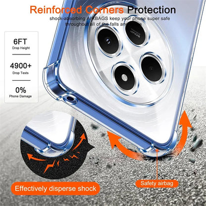 Shockproof Phone Case For Xiaomi Redmi 14C 12C 12 9C 9 9A Soft Clear Silicone Cases Redmi 13C 10C 10A 10 4G 5G A3 Turbo 3 Cover