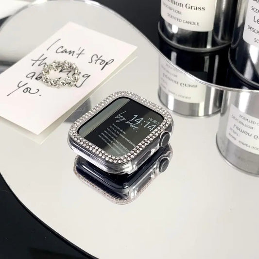 Apple Watch Hülle mit doppelter Diamantenreihe (iWatch SE)